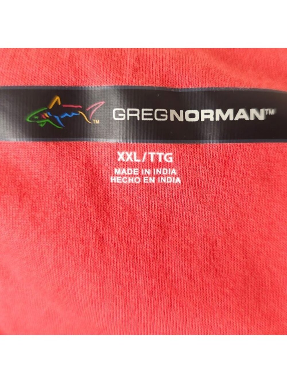 Greg Norman T Shirt Mens Size 2XL Tomato Red Streetwear Pocket Tee - Picture 5 of 6
